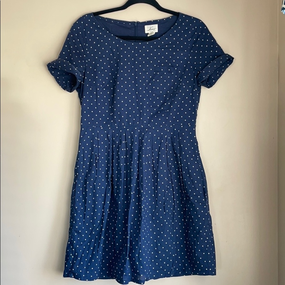 Vintage Levi’s polka dot blue white dress M summer